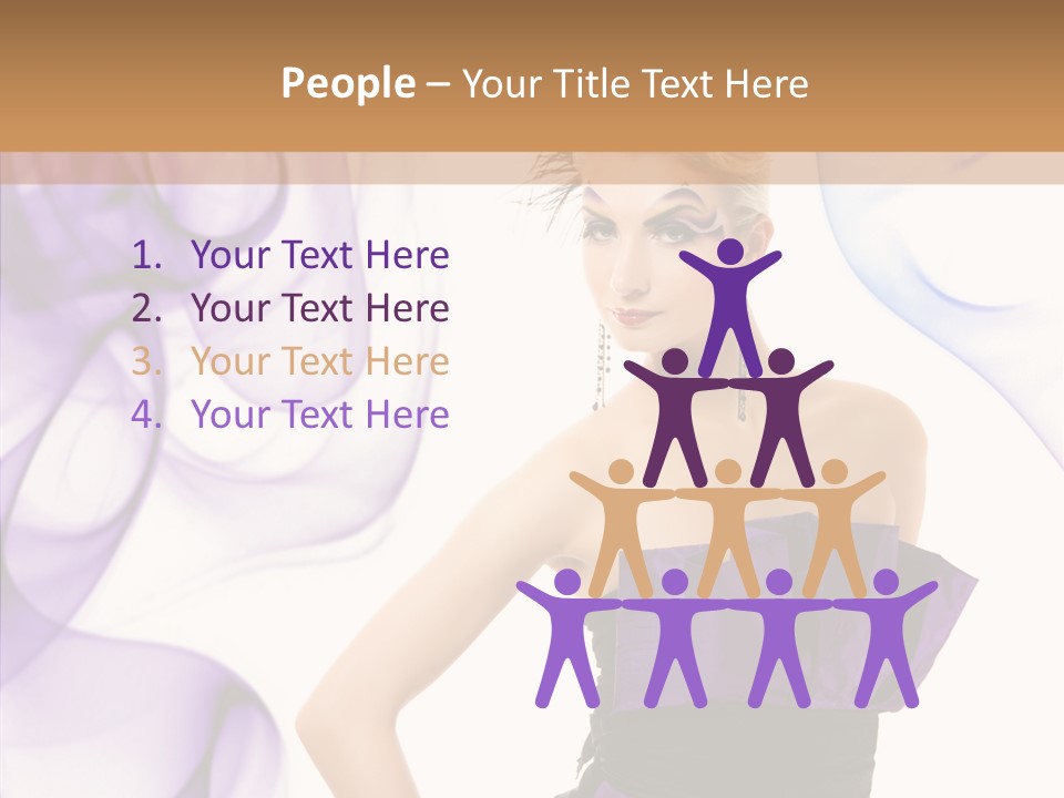 Retro White Body Art PowerPoint Template