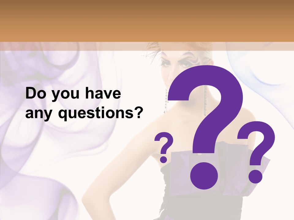 Retro White Body Art PowerPoint Template