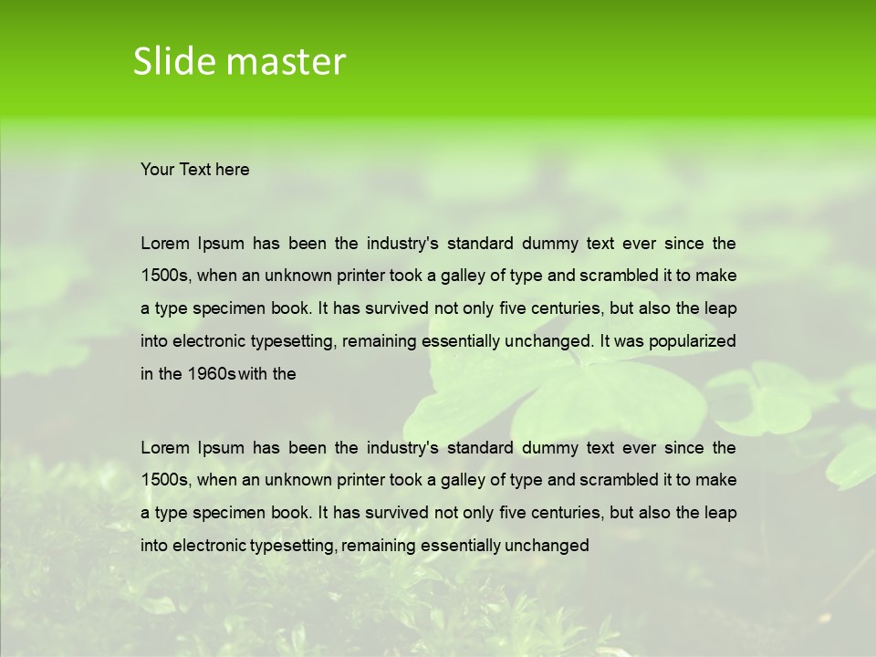 Woods Clover Nature PowerPoint Template