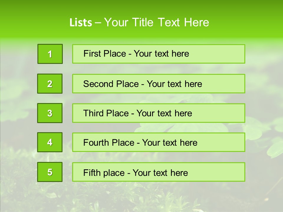 Woods Clover Nature PowerPoint Template