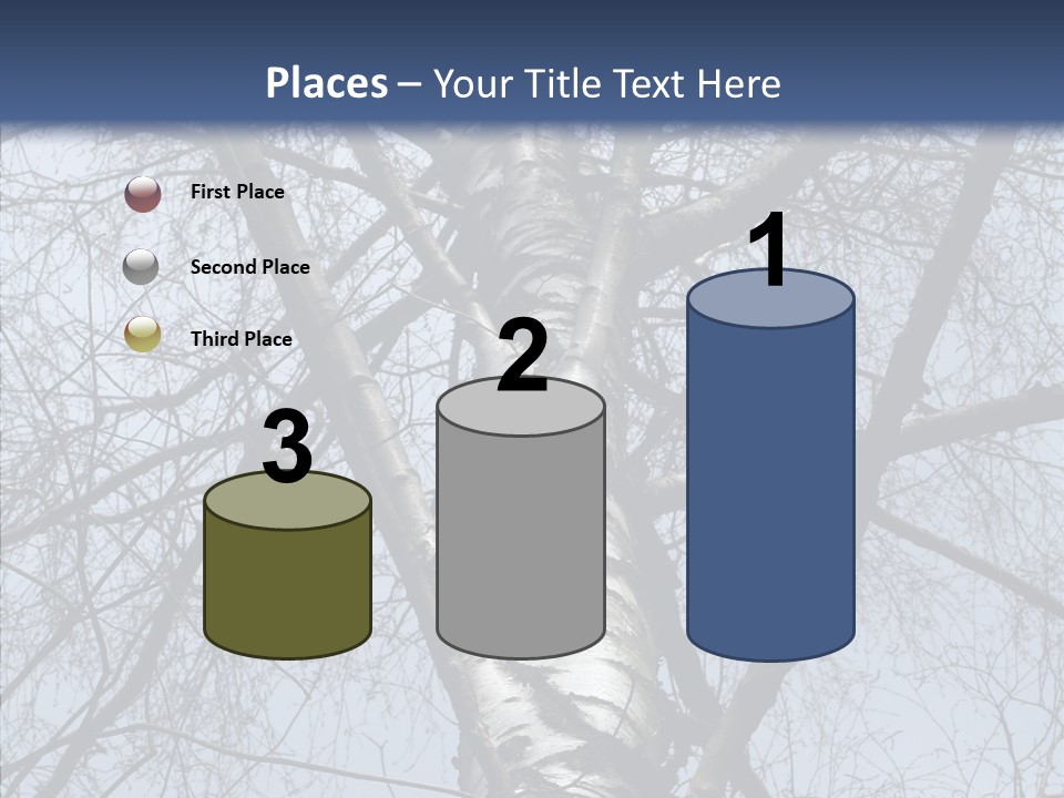 Plant Tree Black PowerPoint Template