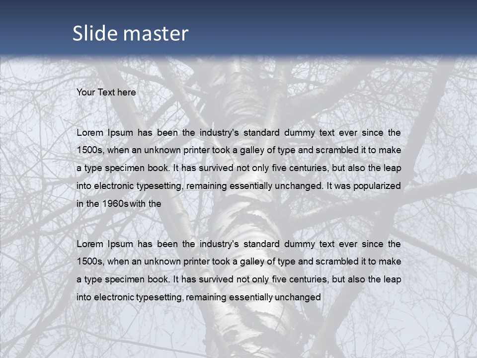 Plant Tree Black PowerPoint Template