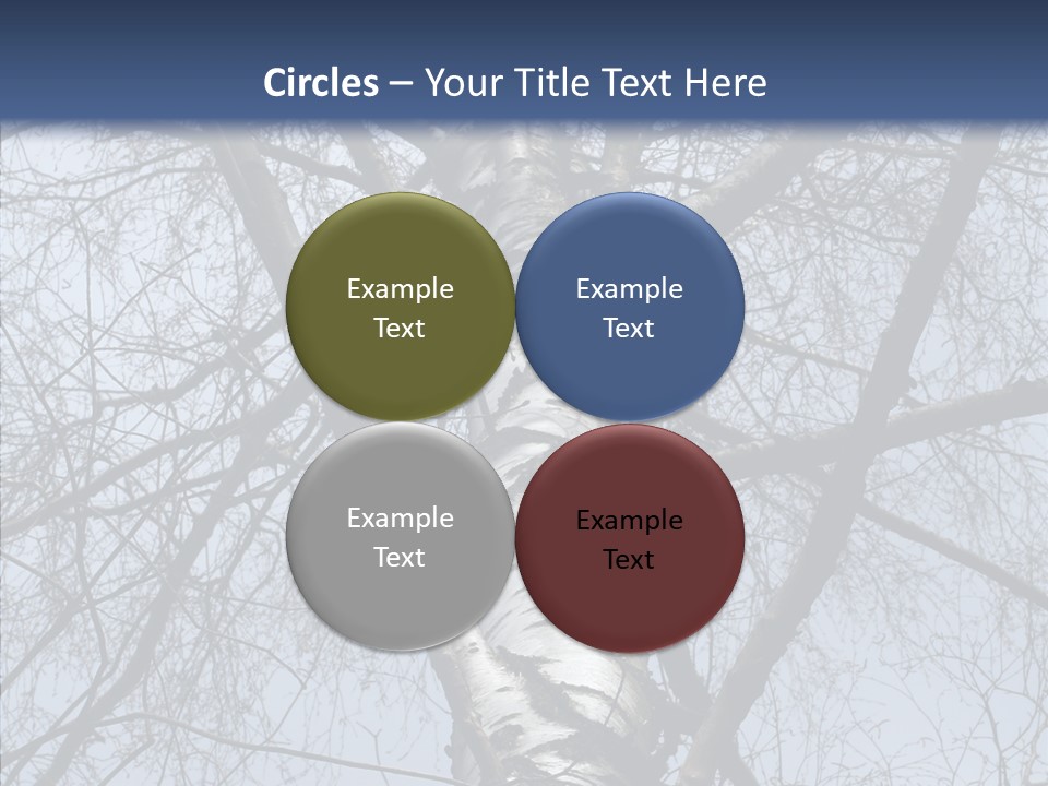 Plant Tree Black PowerPoint Template