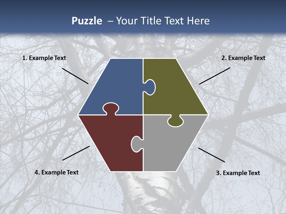 Plant Tree Black PowerPoint Template