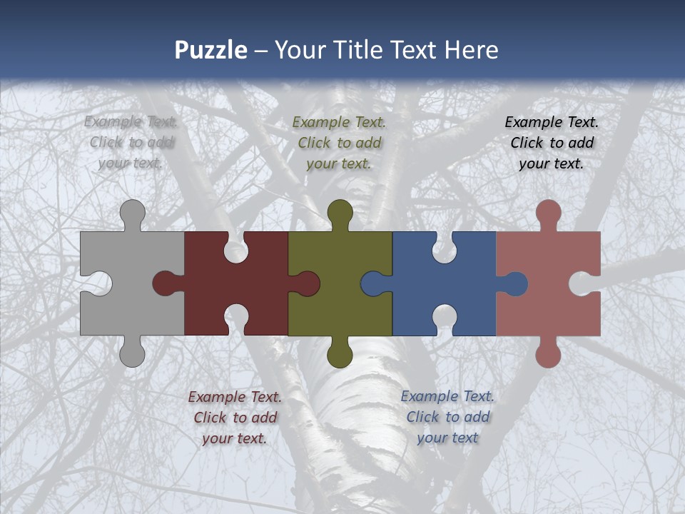 Plant Tree Black PowerPoint Template