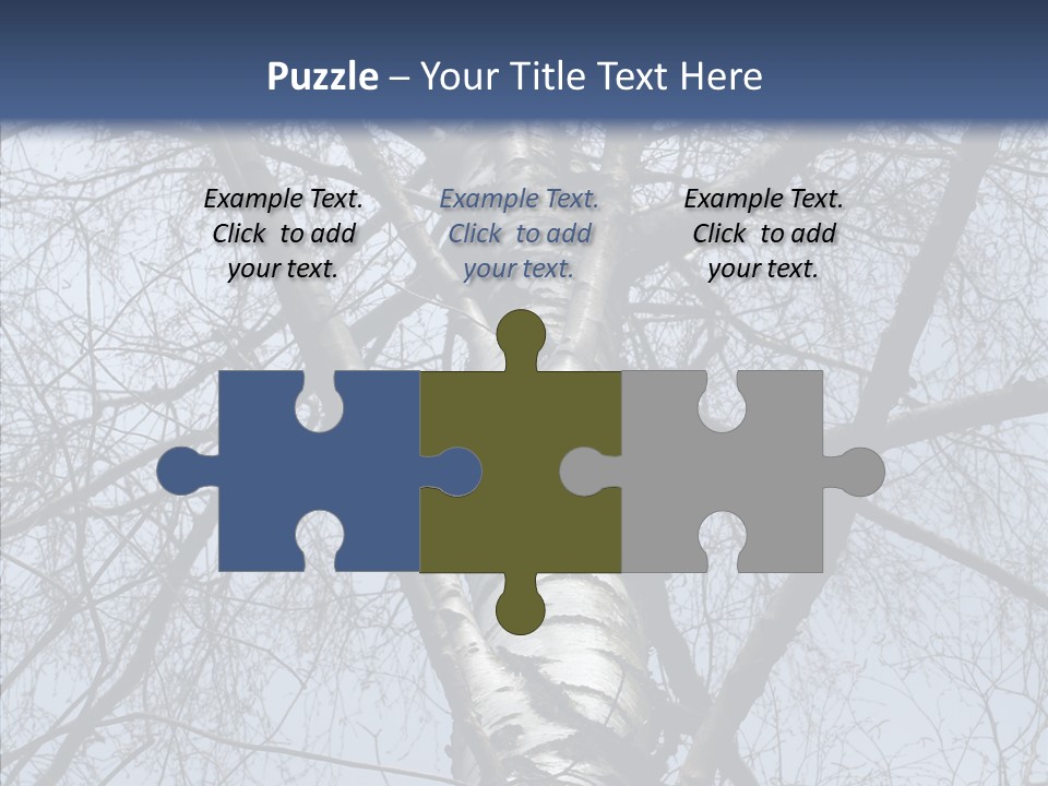 Plant Tree Black PowerPoint Template