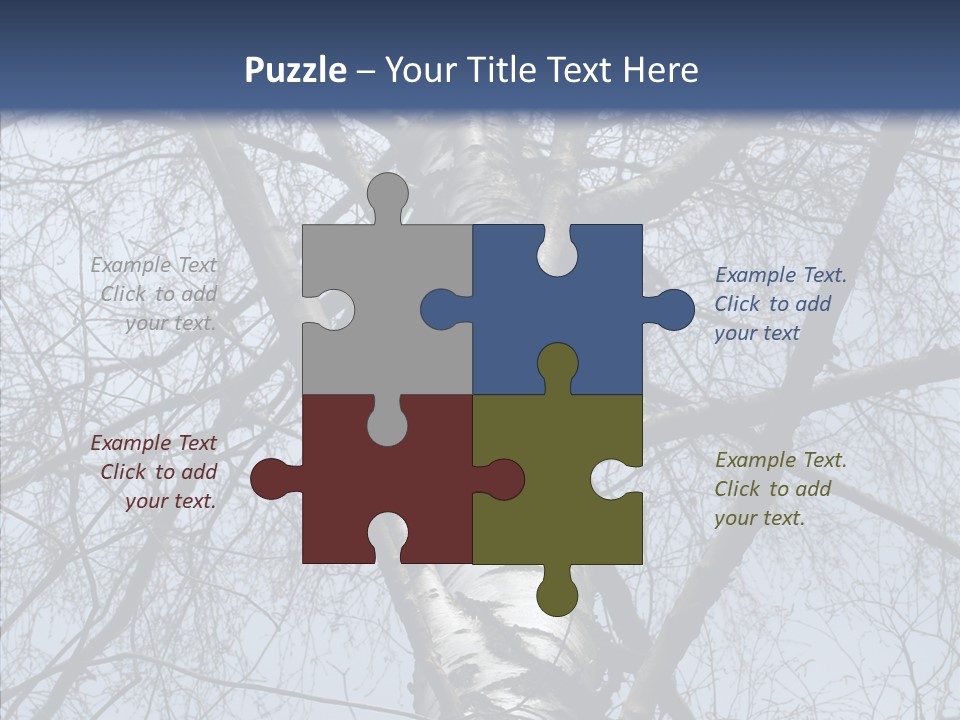 Plant Tree Black PowerPoint Template