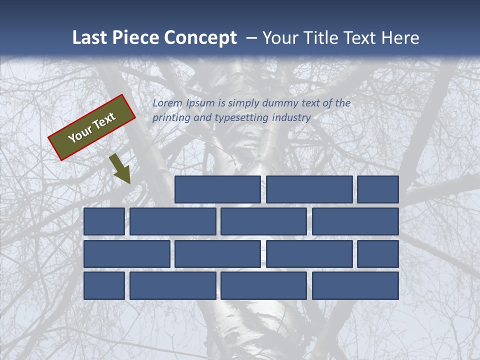 Plant Tree Black PowerPoint Template