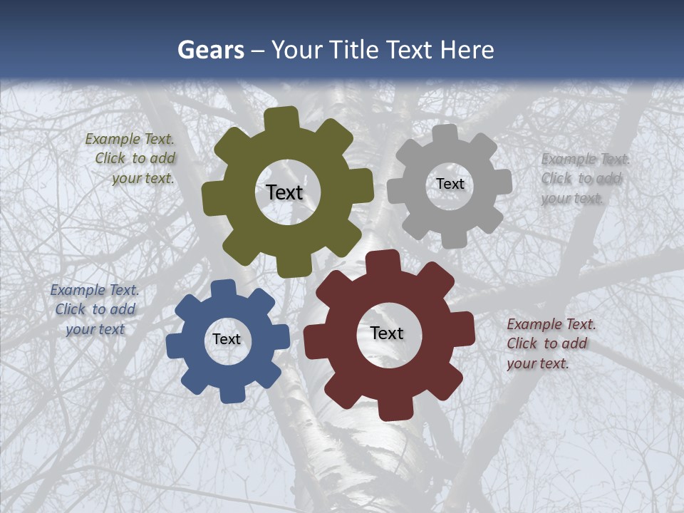 Plant Tree Black PowerPoint Template