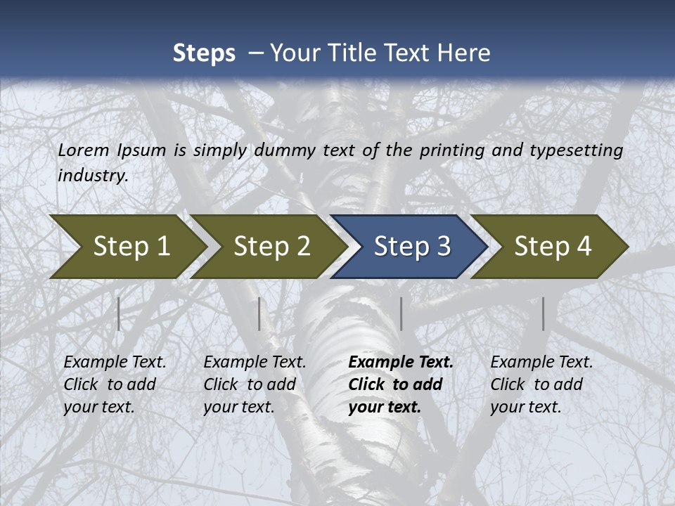 Plant Tree Black PowerPoint Template