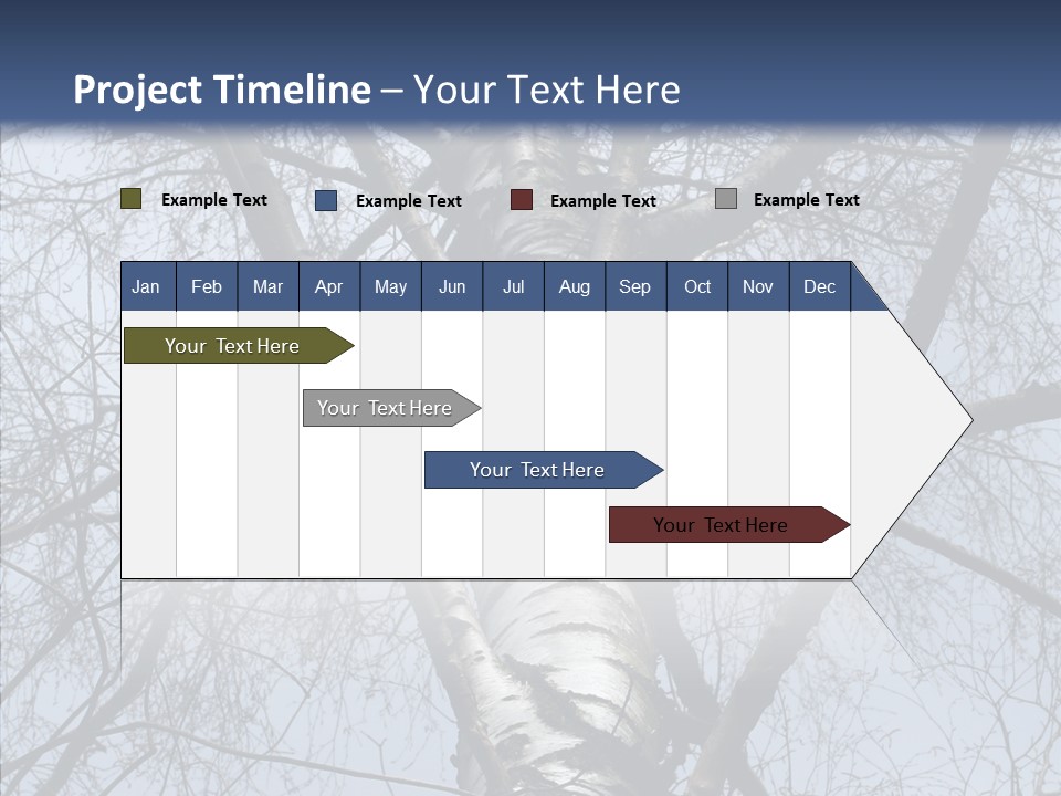 Plant Tree Black PowerPoint Template