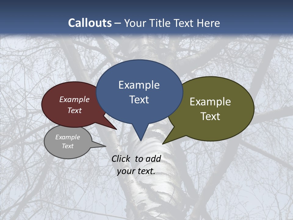 Plant Tree Black PowerPoint Template