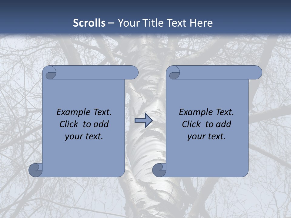 Plant Tree Black PowerPoint Template