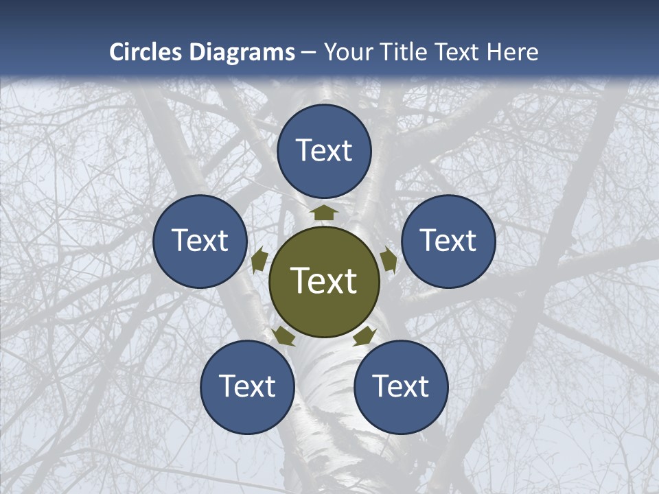 Plant Tree Black PowerPoint Template