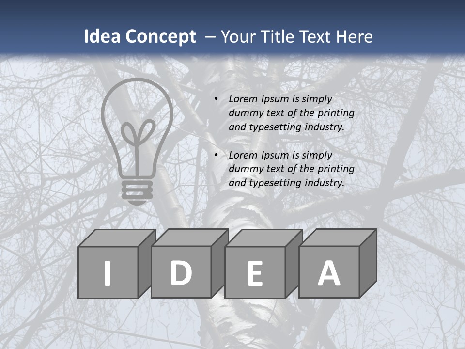 Plant Tree Black PowerPoint Template