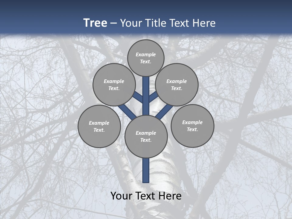 Plant Tree Black PowerPoint Template