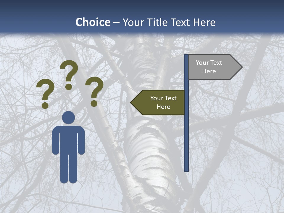 Plant Tree Black PowerPoint Template