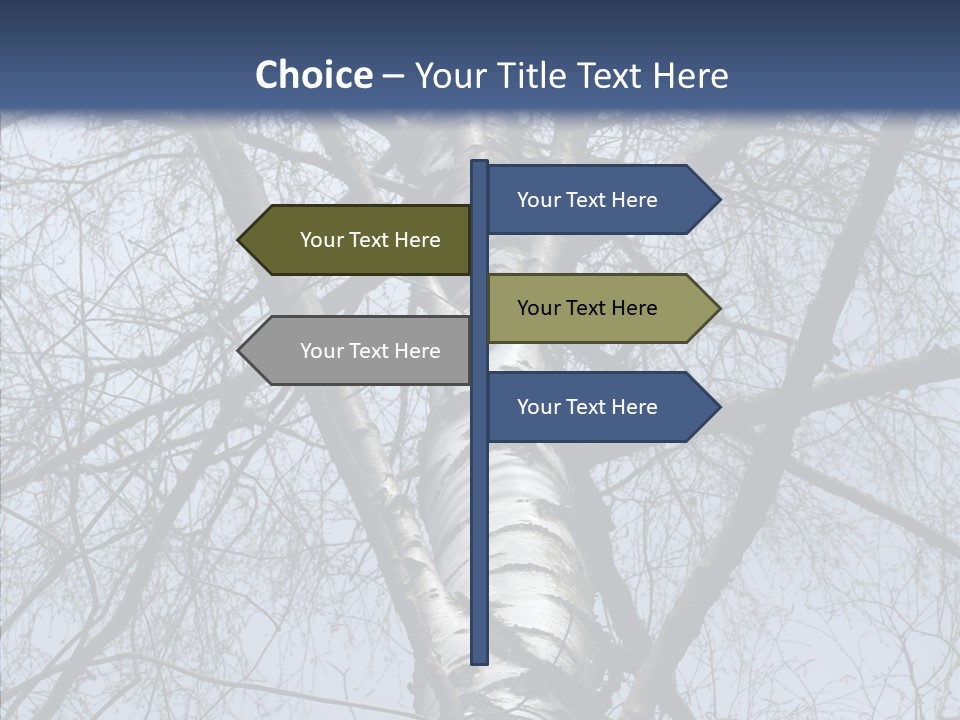 Plant Tree Black PowerPoint Template