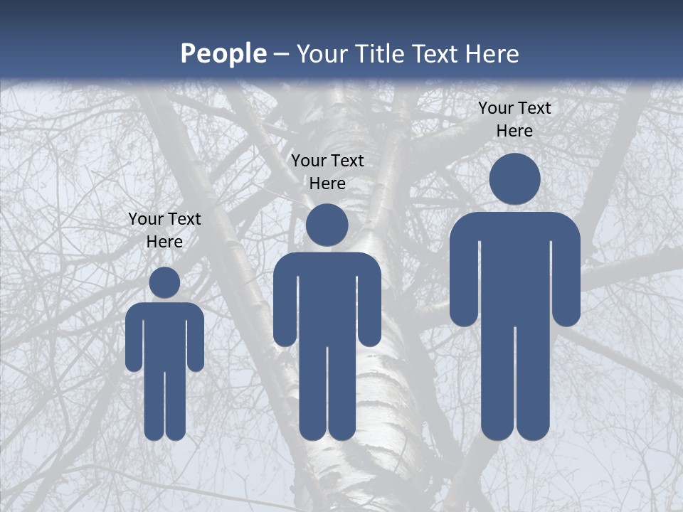 Plant Tree Black PowerPoint Template