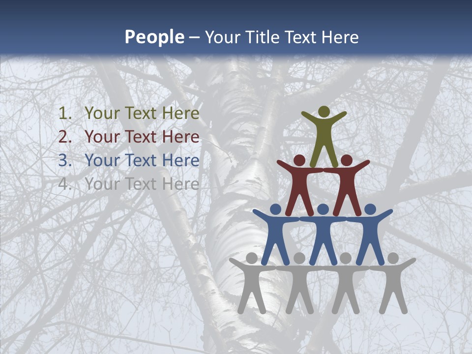 Plant Tree Black PowerPoint Template