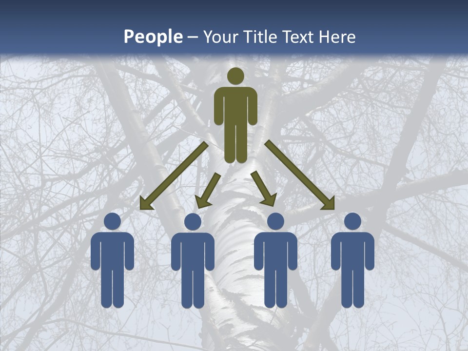 Plant Tree Black PowerPoint Template