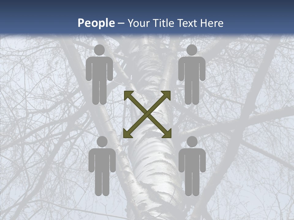 Plant Tree Black PowerPoint Template