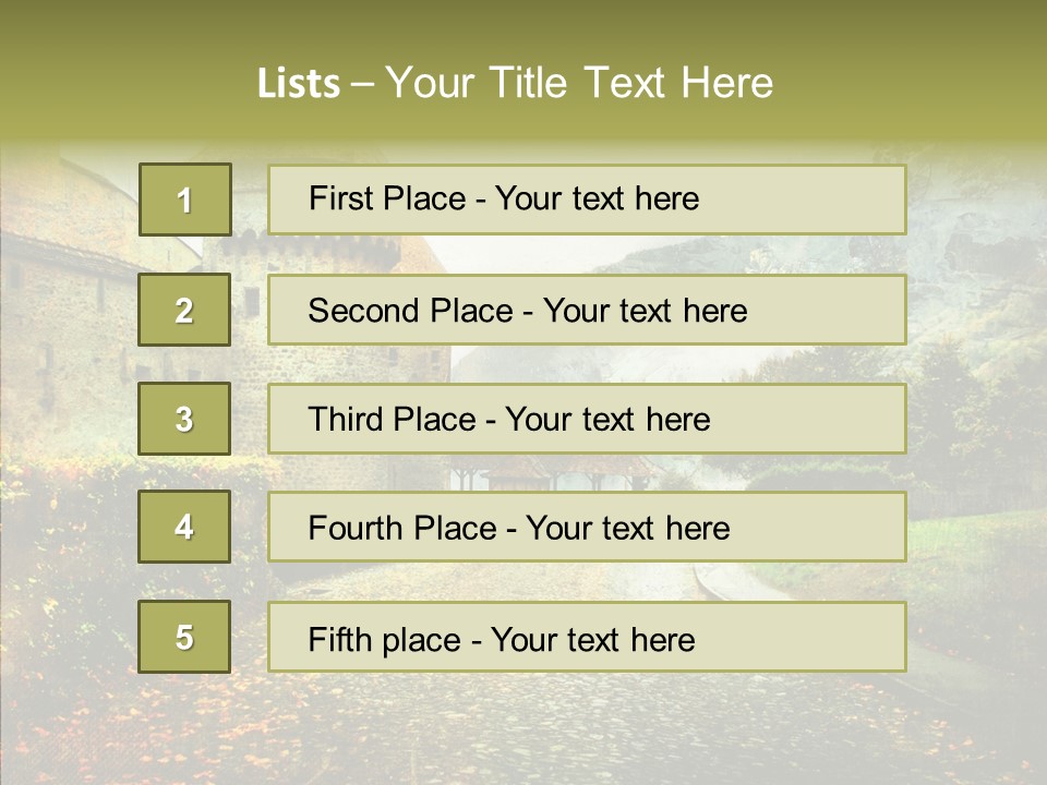 Autumn Scenery Old PowerPoint Template