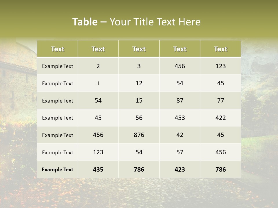 Autumn Scenery Old PowerPoint Template