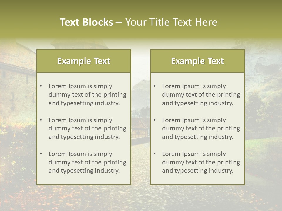 Autumn Scenery Old PowerPoint Template