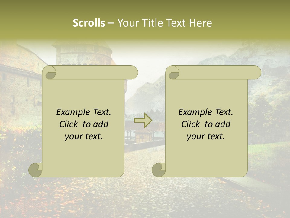 Autumn Scenery Old PowerPoint Template