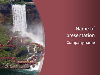 Bridal Cliff River PowerPoint Template