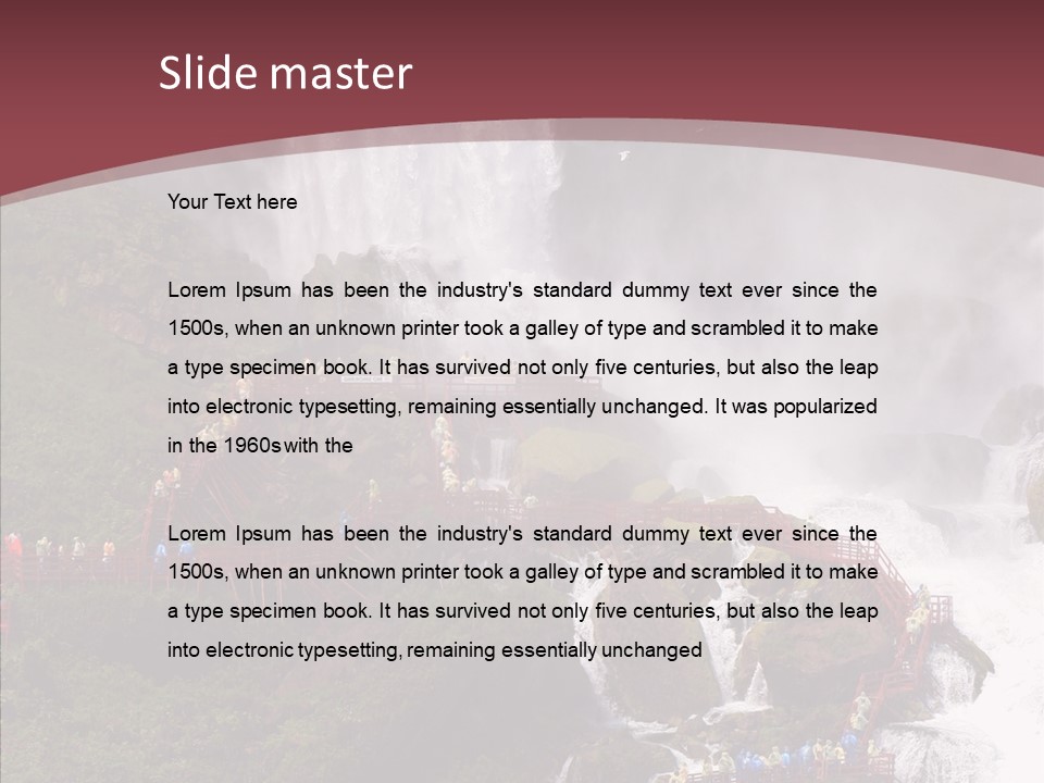 Bridal Cliff River PowerPoint Template