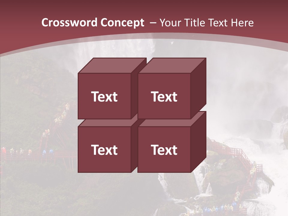 Bridal Cliff River PowerPoint Template