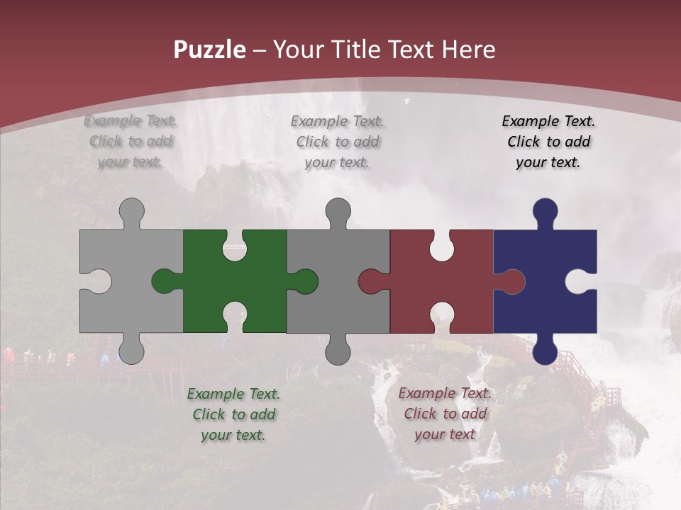 Bridal Cliff River PowerPoint Template