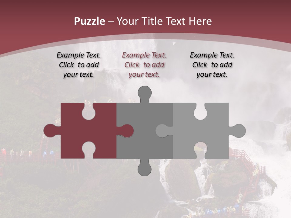 Bridal Cliff River PowerPoint Template