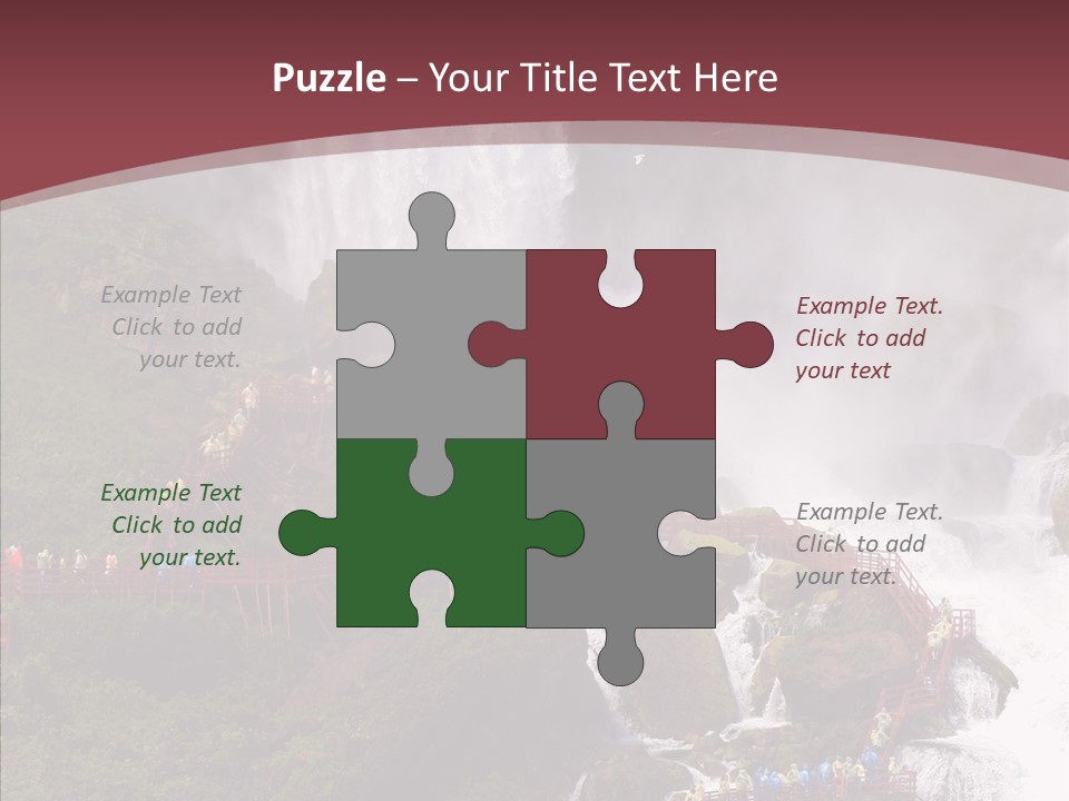 Bridal Cliff River PowerPoint Template