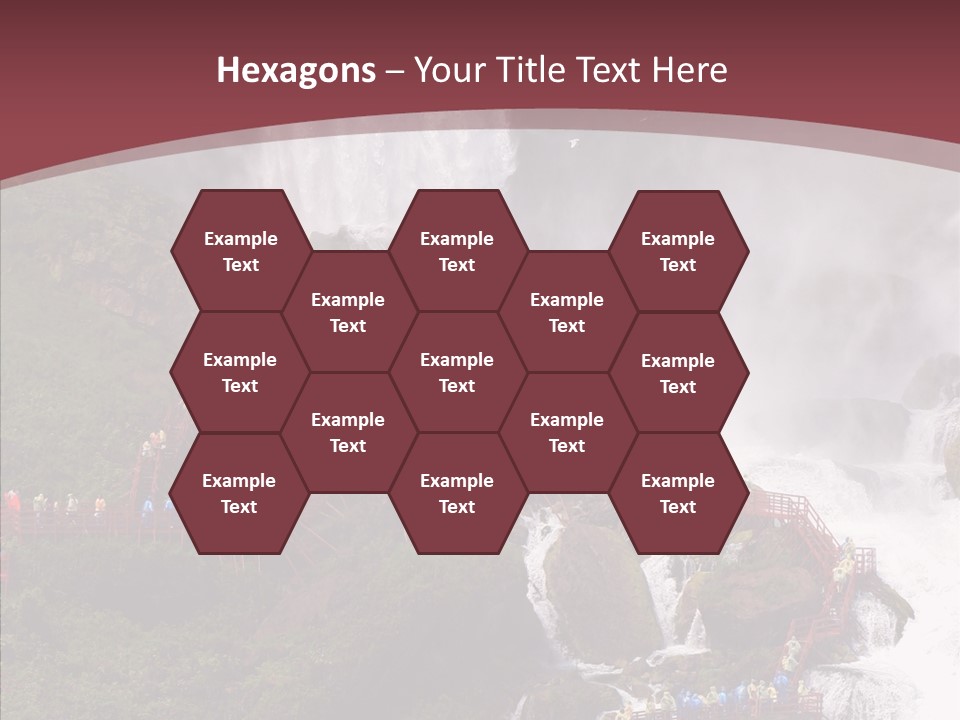 Bridal Cliff River PowerPoint Template