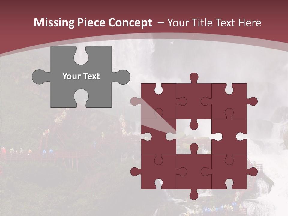 Bridal Cliff River PowerPoint Template