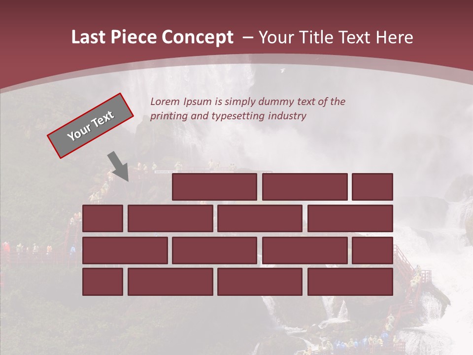 Bridal Cliff River PowerPoint Template