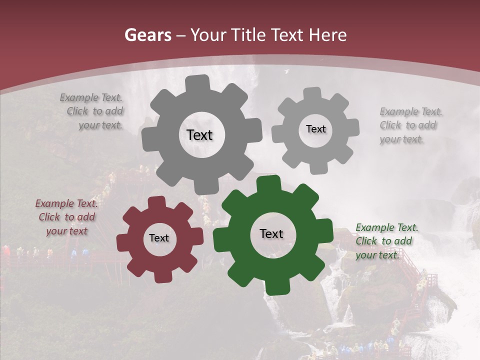 Bridal Cliff River PowerPoint Template