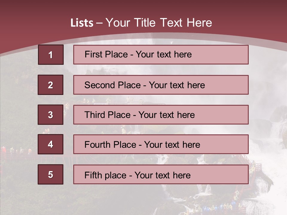 Bridal Cliff River PowerPoint Template