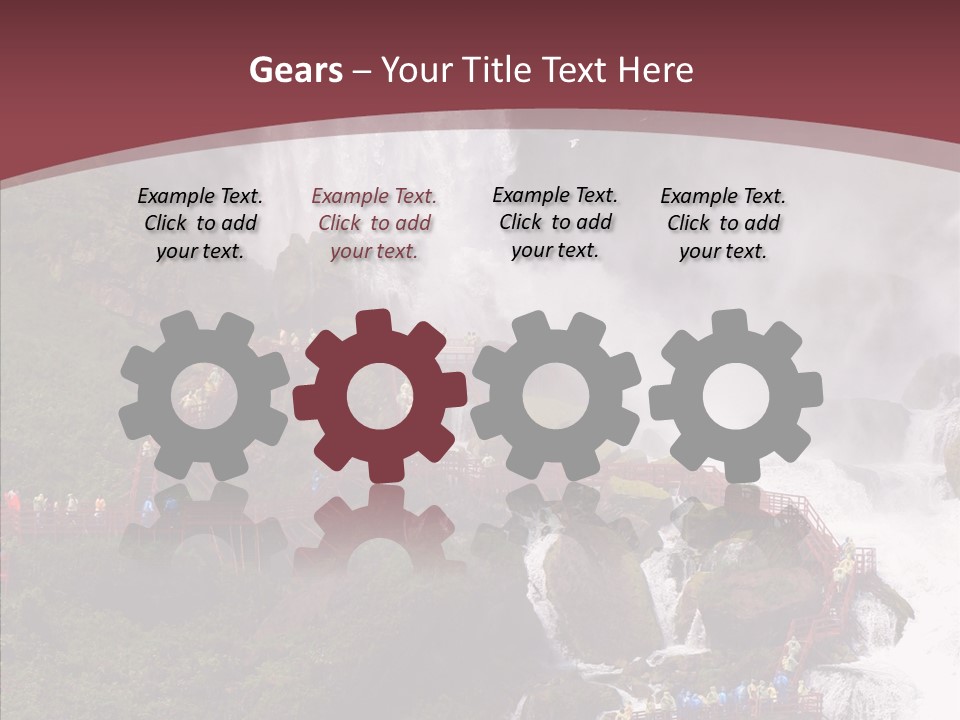 Bridal Cliff River PowerPoint Template