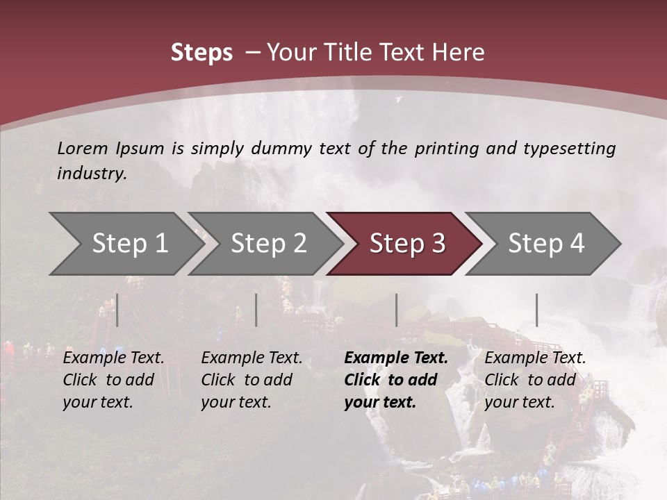 Bridal Cliff River PowerPoint Template