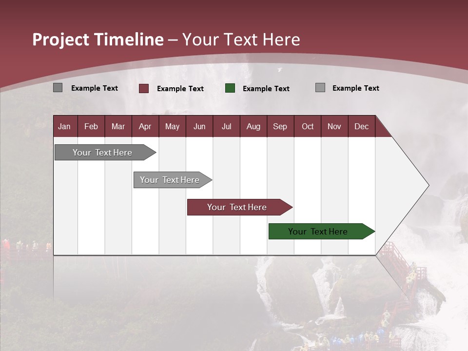 Bridal Cliff River PowerPoint Template