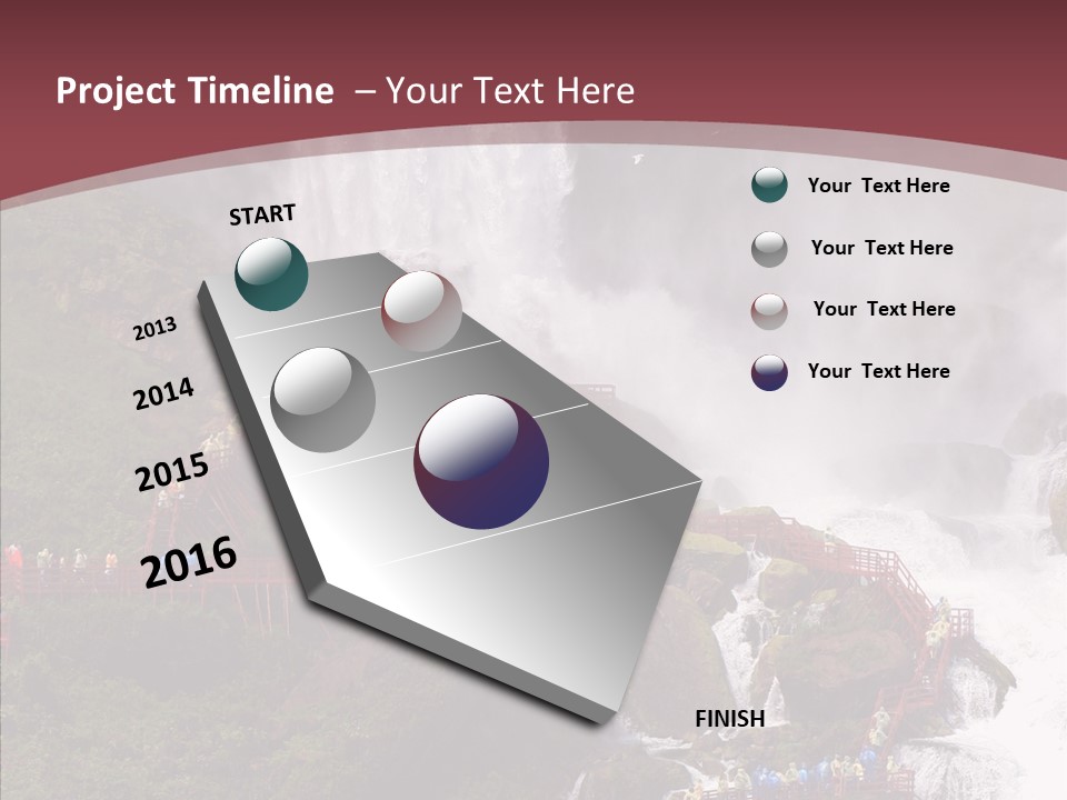 Bridal Cliff River PowerPoint Template