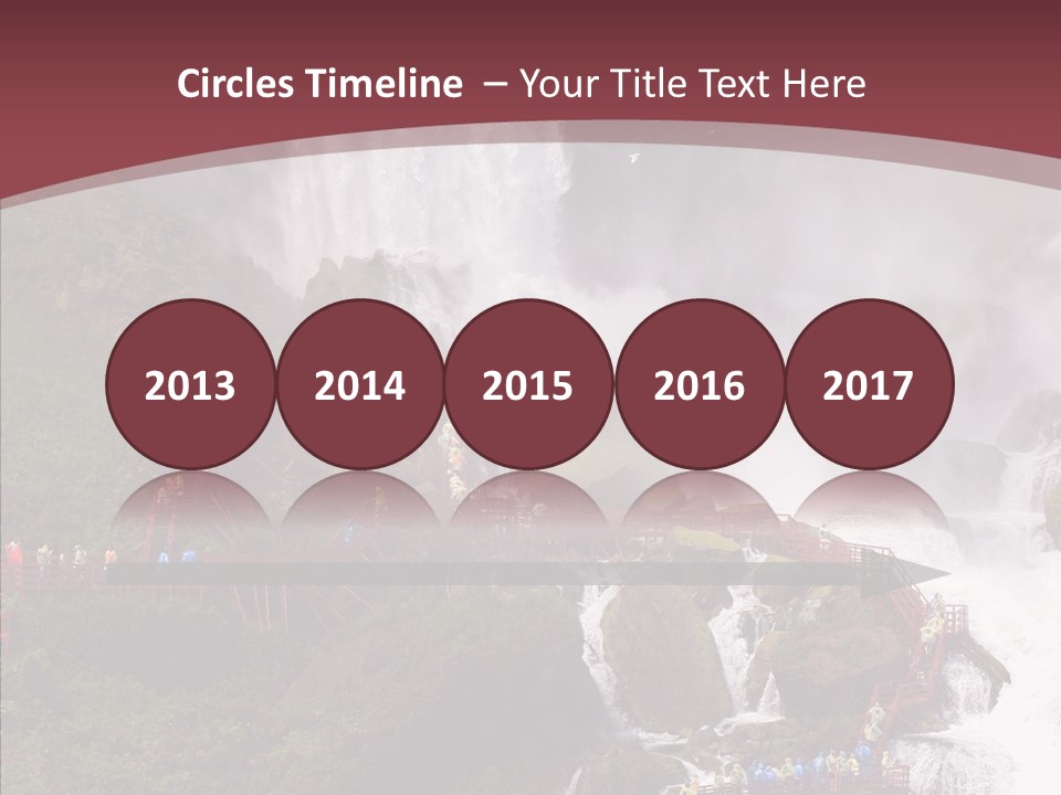 Bridal Cliff River PowerPoint Template