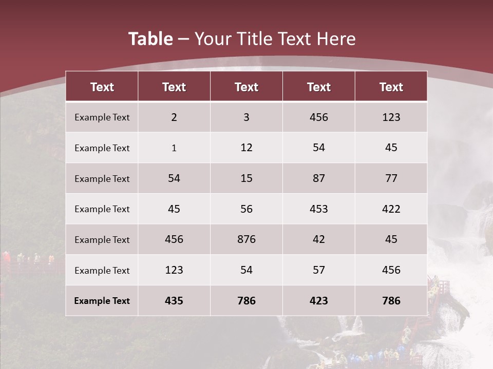 Bridal Cliff River PowerPoint Template