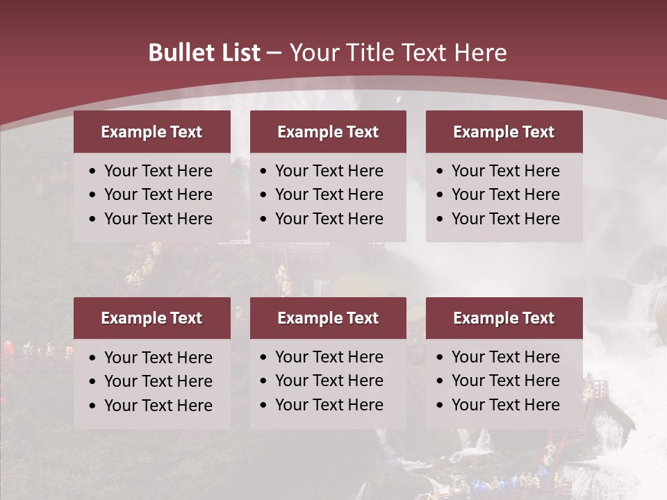 Bridal Cliff River PowerPoint Template