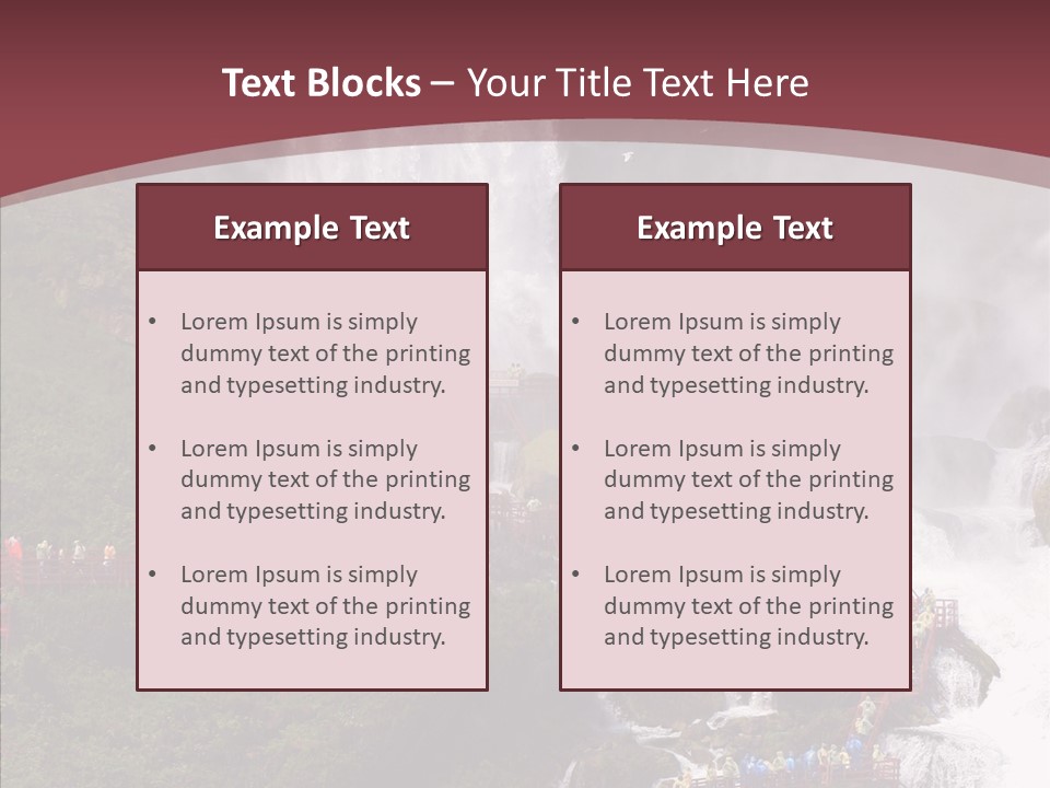 Bridal Cliff River PowerPoint Template