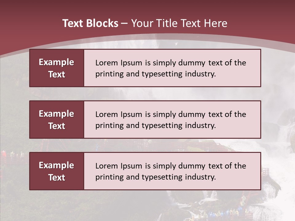 Bridal Cliff River PowerPoint Template